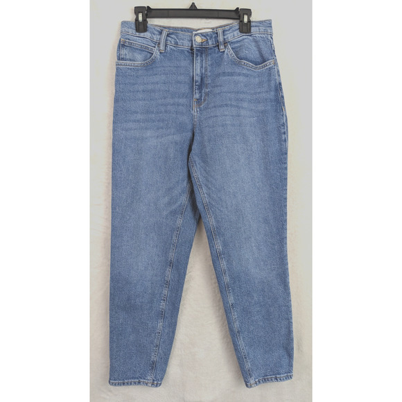 Mango MNG sz USA 8 Jeans NewMom high rise denim stretch pockets 1505 - Picture 1 of 7